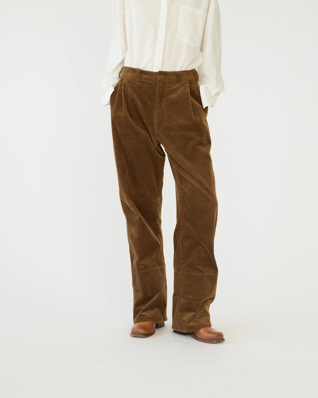 Corduroy trousers Tobacco