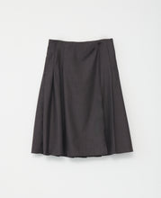 Fine Wool Pleated Midi Skirt