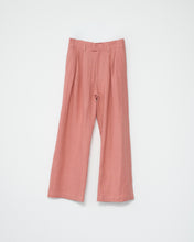 Linen wide box trousers