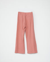 Linen wide box trousers