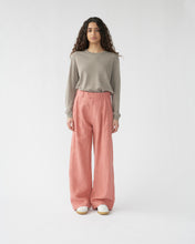 Linen wide box trousers