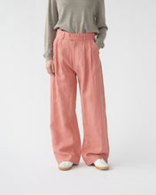 Linen wide box trousers