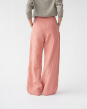 Linen wide box trousers