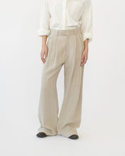 Linen wide box trousers