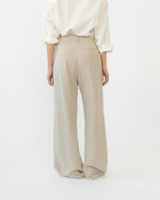 Linen wide box trousers