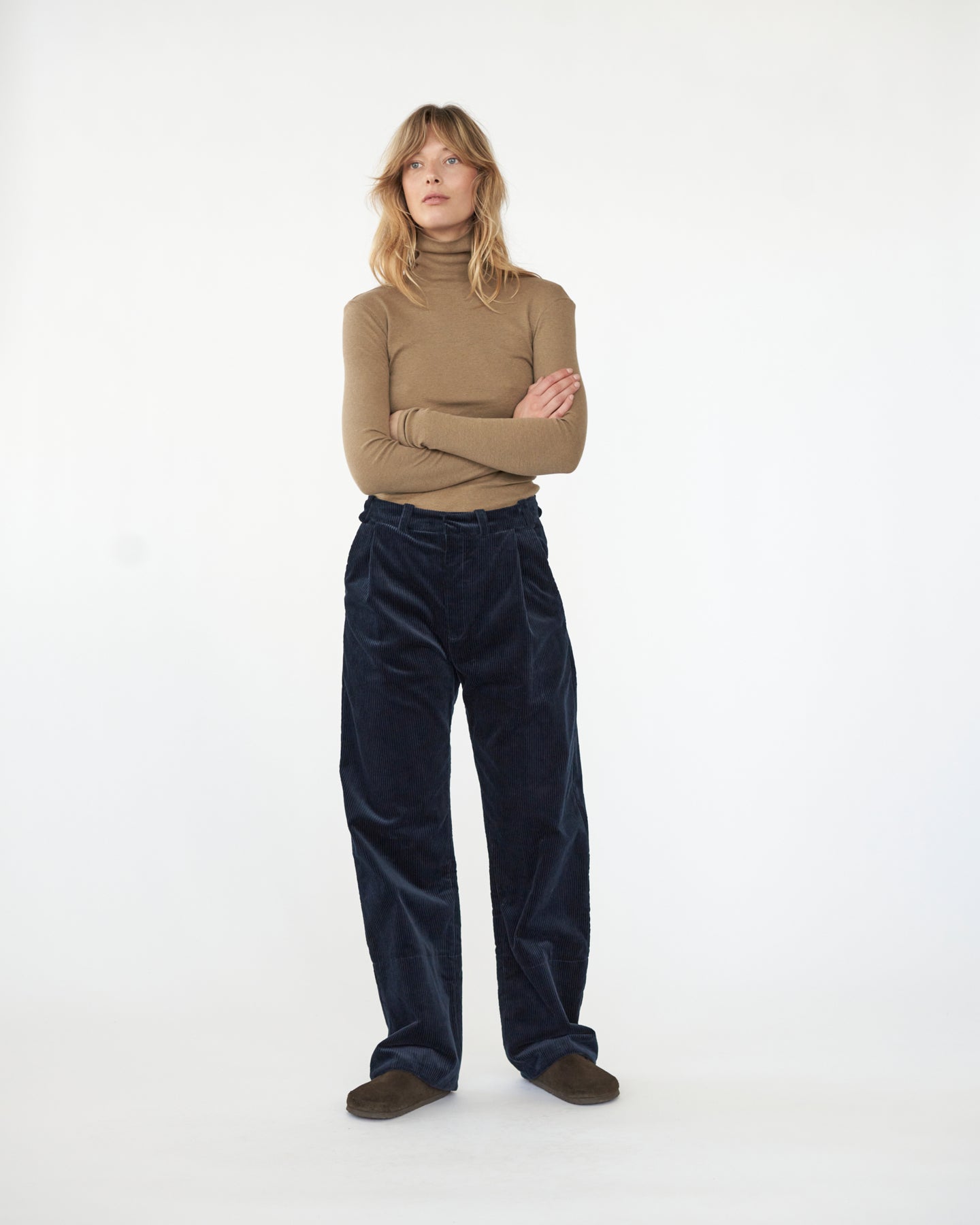 Corduroy box trousers