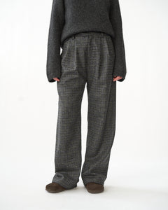 Shetland Wool Wide Box Trousers