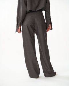 Fine Wool Wide Box Trousers