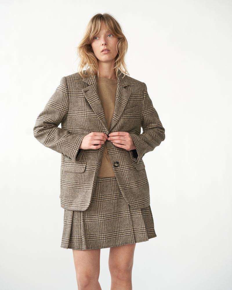 Shetland Wool Straight Blazer