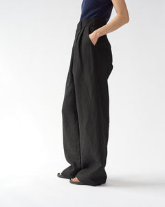 Linen Wide Box Trousers