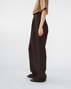 Linen Wide Box Trousers