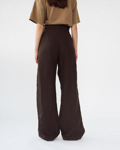 Linen Wide Box Trousers