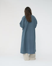 Waxed cotton mac coat