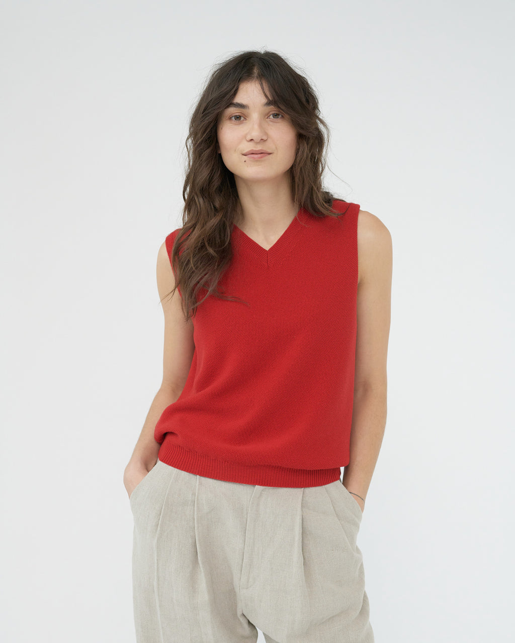 Merino knit vest