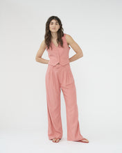 Linen wide box trousers