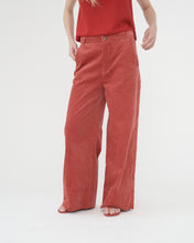 Corduroy wide pants