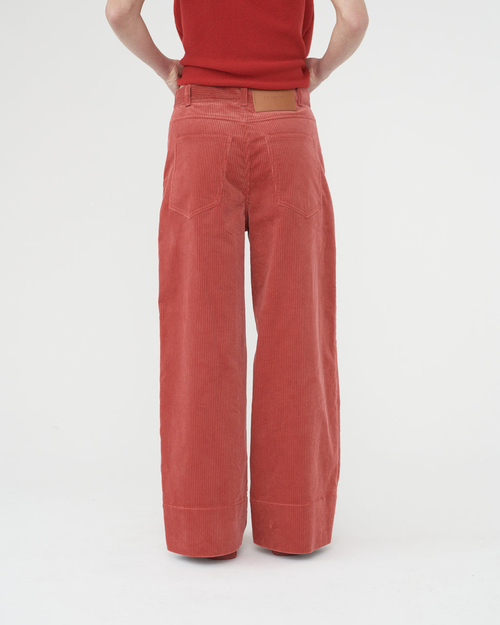 Corduroy wide pants