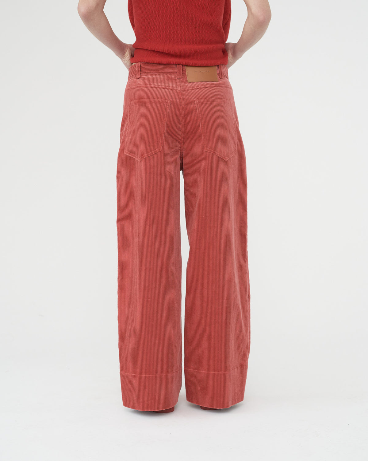 Corduroy wide pants
