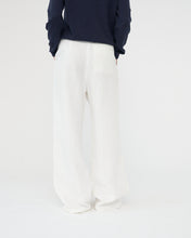 Linen wide box trousers