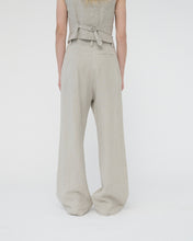 Linen wide box trousers