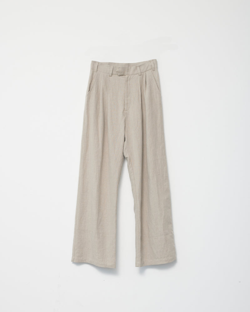 Linen Wide Box Trousers