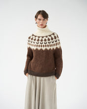 Hand knit crew neck sweater