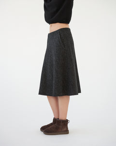 Shetland wool herringbone skirt