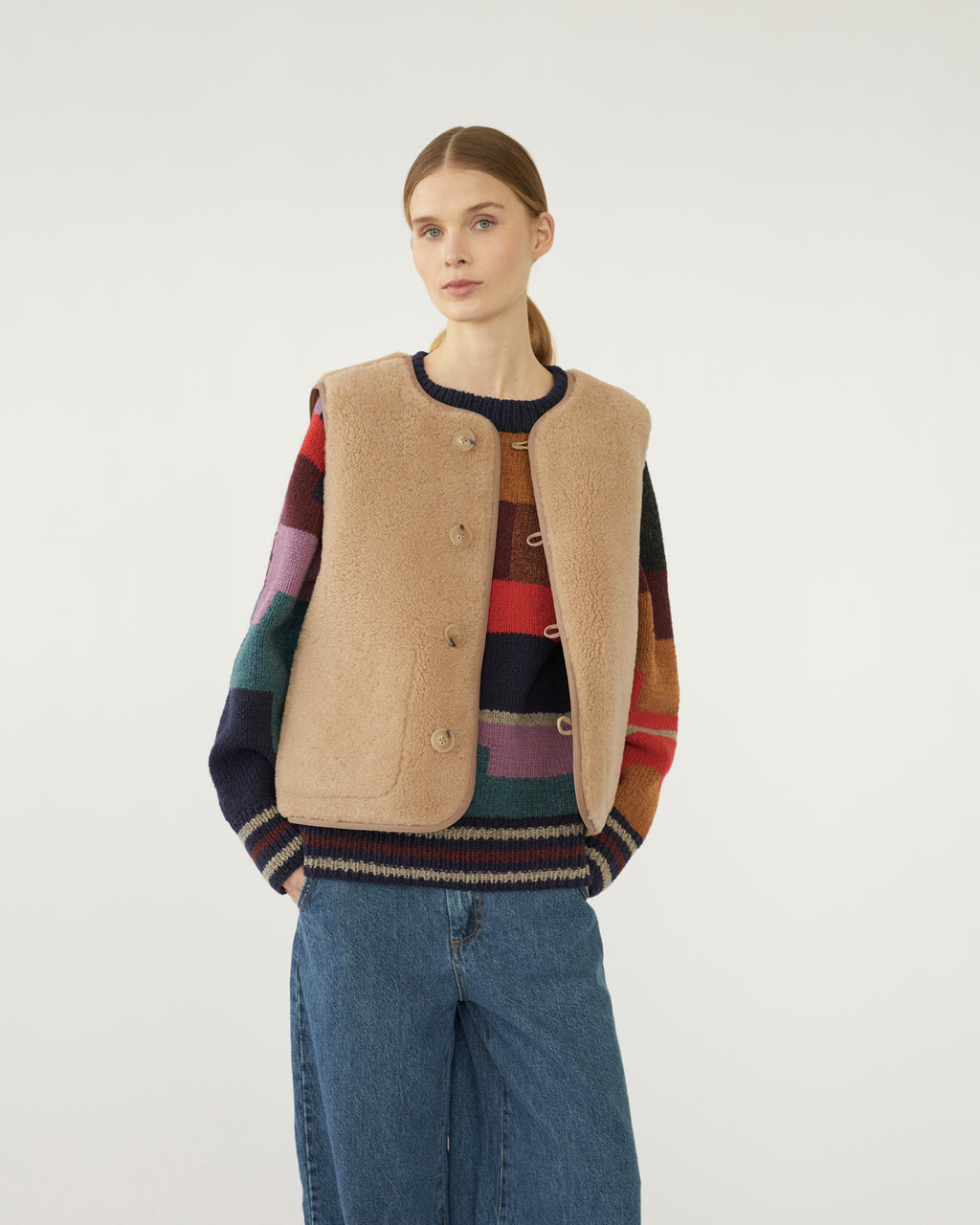 Shearling vest